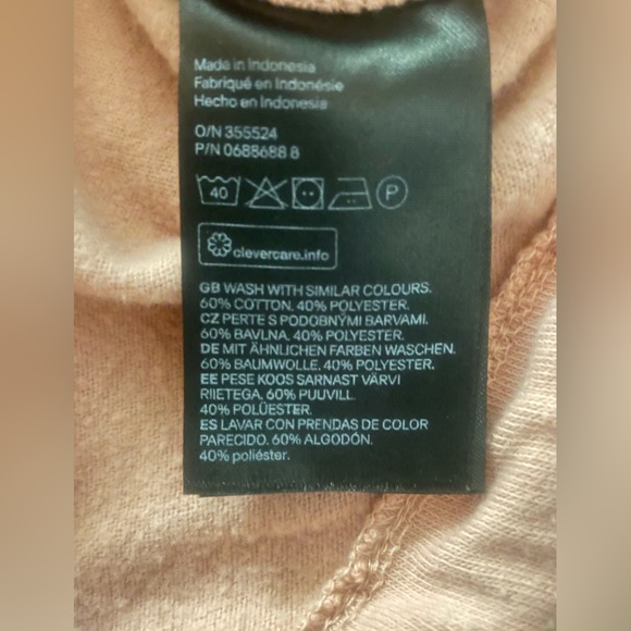 DIVIDED Blush Pink Crop Hoodie - Picture 8 of 9